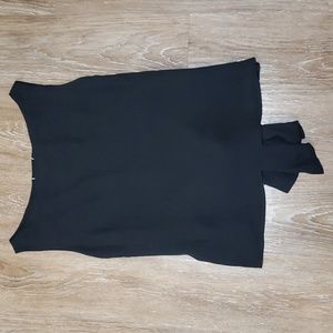 (18) Talbots Pure 100% Sheer Silk Overlay Black Tie Blouse Formal Occasion